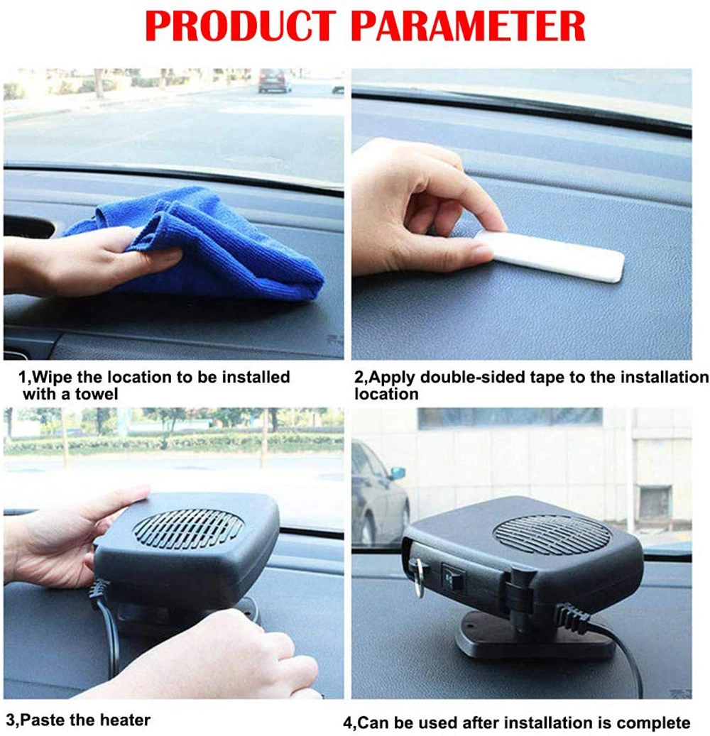 Portable Car 2 in 1 Cooler & Heater Fan Vehicle Electronic Air Heater Car Windshield Heater Defogger Demister Defroster Plug Into Cigarette Lighter Esg12902